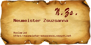Neumeister Zsuzsanna névjegykártya
